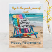 Carte Bye To The Grind Funny Retirement Card (Fleur jaune)