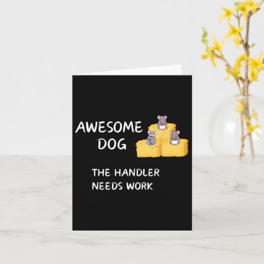 Carte Byrn Hunt - Café - Un Chien Awesome A Besoin De Tr (Fleur jaune)