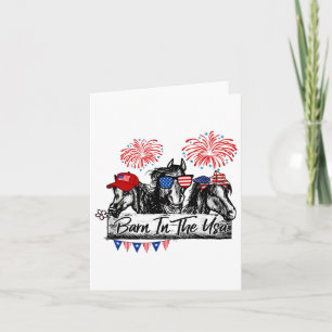 Carte Byrn In Usa Horses Drôle Cheval 4 juillet