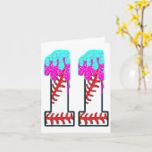 Carte Bysebyll Drip 11 Ans 11e Anniversaire Boy Jersey (Fleur jaune)