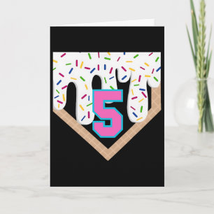 Carte Bysebyll Drip 5e anniversaire Home Plate Garçons Y