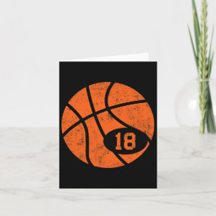 Carte Bysketbyll Sport 18 Jersey Numéro Détresse Vintage