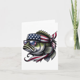Carte Byss American Usa Drapeau Sungles 4 Juillet Poisso