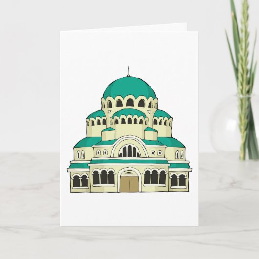 Carte Byzantine Architecture Teal Dome Cathedral (Devant)