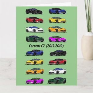 Carte C7 Corvette Différentes voitures de sport de coule