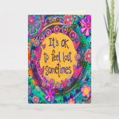 Carte C’est bon de se sentir perdu assez encouragé Flora (Devant)