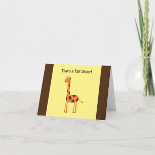Carte C’est un gros plan, drôle de dessin de la Giraffe