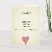 Carte C-Section Bonne chance drôle personnalisable (Devant)