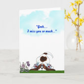 Carte "Ça alors….Tu me manque tellement… " (Fleur jaune)