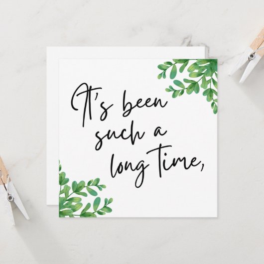 Carte Ça fait si longtemps, salut d'ami (Devant/Arrière en situation)