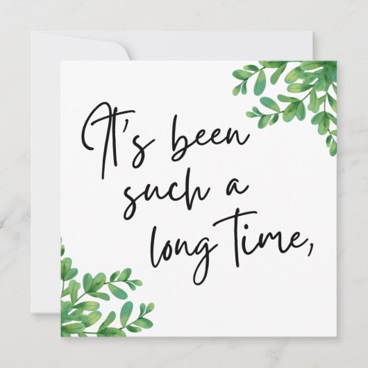 Carte Ça fait si longtemps, salut d'ami (Devant)