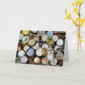 Carte Ça fait trop longtemps, Miss Pocketwatches (Fleur jaune)