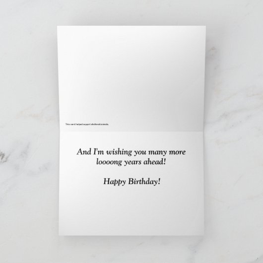 Carte Ça fait un an (Intérieur)