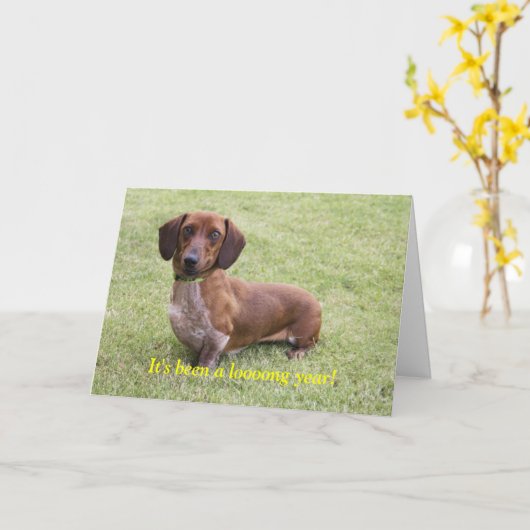 Carte Ça fait un an (Fleur jaune)