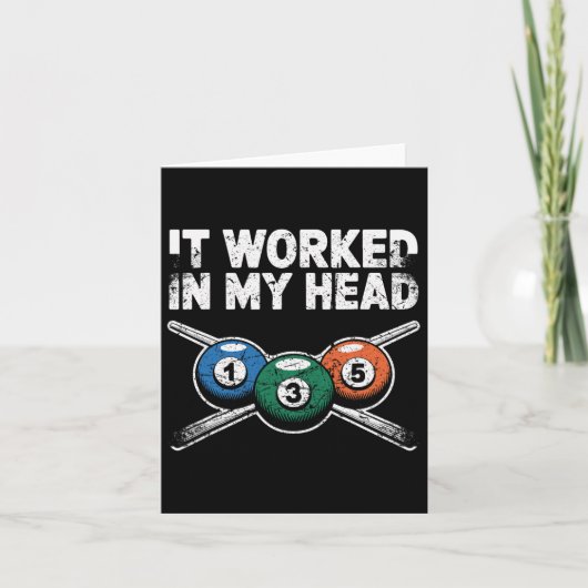 Carte Ça M'A Fonctionné Dans Mon Humour De Billard De La (Devant)