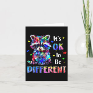 Carte Ça va d'être différent Autisme Raccoon Autisme Aw