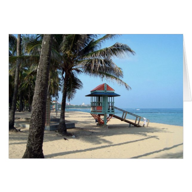 Carte Cabana on Beach (Devant horizontal)