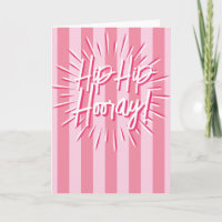 Cabana Stripes "Hip Hip Hooray" Éclate en Rose