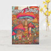 Carte Cabane de la forêt de champignons sauvages imagina (Fleur jaune)