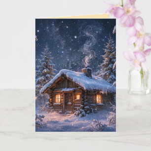 Carte Cabane magique dans les bois pour une nuit d'hiver