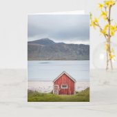 Carte Cabane rouge Ramberg Lofoten (Fleur jaune)