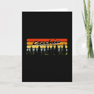 Carte Cabin Souvenir de vacances forêt coucher de soleil