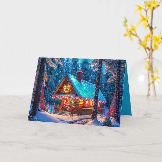 Carte Cabine de vacances (Fleur jaune)