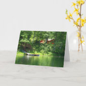 Carte Cabine sur le lac (Fleur jaune)