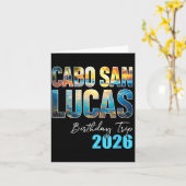 Carte Cabo San Lucas Birthday Trip 2026 Vacation Party C (Fleur jaune)