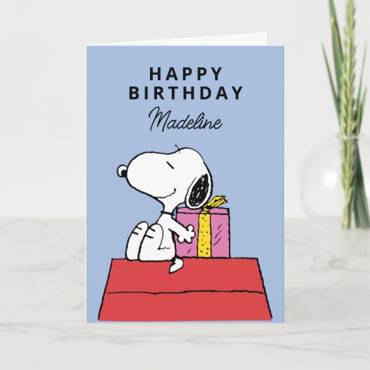 Carte cacahuètes | Anniversaire de Snoopy | Ajouter votr (Devant)