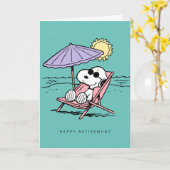 Carte cacahuètes | Snoopy Beach Retirement | Ajouter vot (Fleur jaune)
