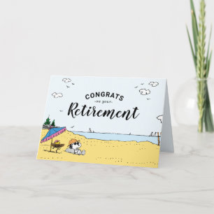 Carte cacahuètes Snoopy Félicitations pour votre retra