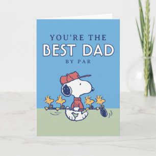 Carte Cacahuètes Snoopy Meilleur Papa Par Golf Photo Per