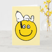 Carte cacahuètes | Snoopy Smiley Face | Ajouter votre ph (Fleur jaune)