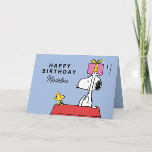 Carte cacahuètes Snoopy & Woodstock Anniversaire Ajo