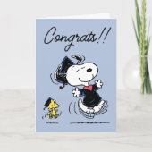 Carte cacahuètes | Snoopy & Woodstock Graduation (Devant)