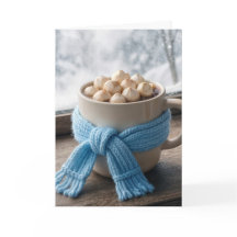 Cacao chaud d'anniversaire avec écharpe d'hiver