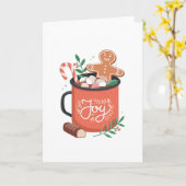 CARTE CACAO CHAUD NOËL (Fleur jaune)