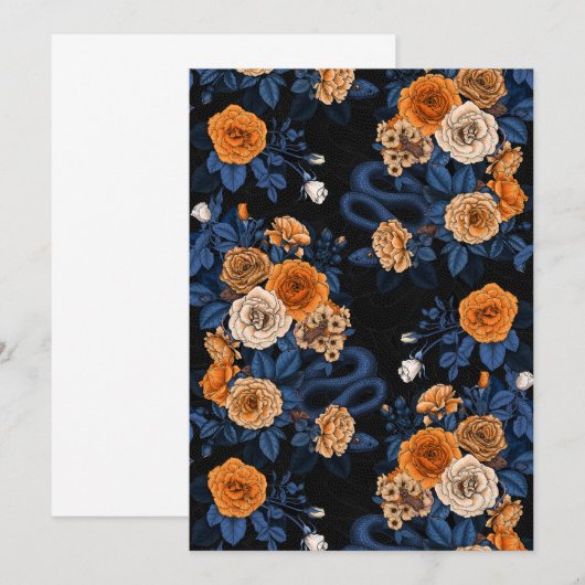 Carte Caché en rose, orange et bleu (Devant / Derrière)