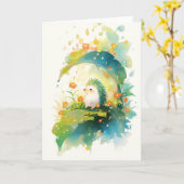 Carte Cachette de feuilles du hérisson (Fleur jaune)