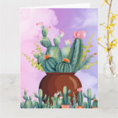 Carte Cactus (Fleur jaune)