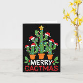 Carte Cactus Christmas Tree Funny Merry Cactmas Cactus M (Fleur jaune)