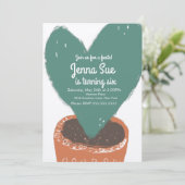 Carte Cactus Coeur Plante Fiesta Anniversaire Kraft (Debout devant)