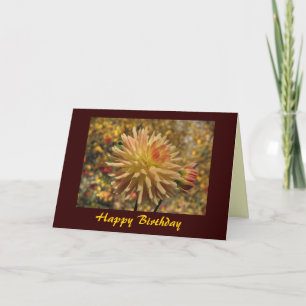 Carte Cactus Dahlia Birthday