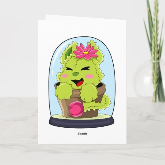 Carte Cactus de chat (Dos)