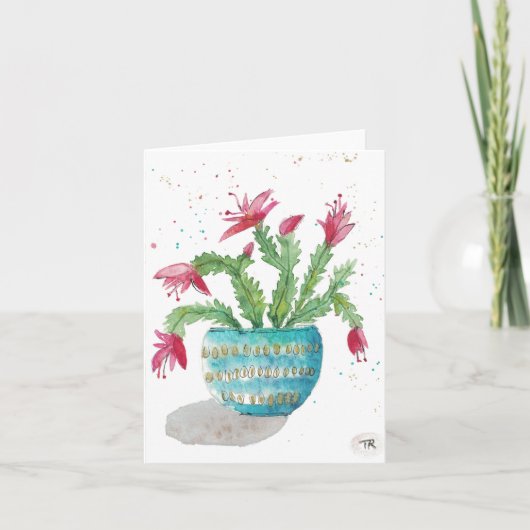 Carte Cactus de Noël (Devant)