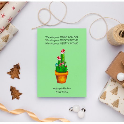 Carte Cactus de Noël