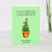 Carte Cactus de Noël (Devant)