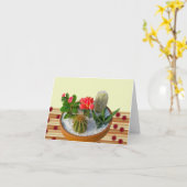 Carte Cactus Dish Garden Note (Fleur jaune)