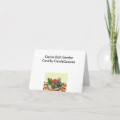 Carte Cactus Dish Garden Note (Dos)